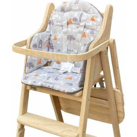 Coussin de chaise haute compatible avec East Coast et beaucoup d' chaises en bois pour bébé, housse de chaise haute, coussin de siège, rembourrage en bois pour chaise haute (1/5)