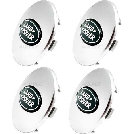 Bardusch-Enjoliveur de moyeu avec logo central 62 mm en ABS compatible avec les accessoires Land Rover (LR vert chromé) (1/4)