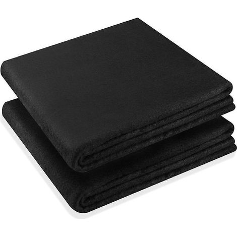 Couverture de soudage en feutre de carbone ignifugée - Coussin isolant haute température noir (1/5)