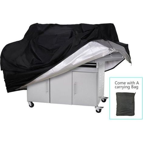 Housse imperméable pour barbecue, housse de barbecue résistante aux UV, durable et pratique, résistante aux déchirures, housse de barbecue noire,(170X61X117CM) (1/4)
