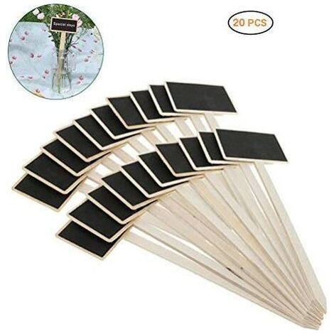 Étiquettes pour plantes en bois miniatures (7,4 x 5,4 x 0,3 cm), pratiques pour les jardiniers, lot de 20. (1/5)