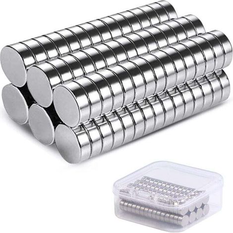 60 magneti da frigo piccoli, 6 mm x 3 mm, mini, potenti puntine in metallo per frigorifero, foto, fai da te, mappe, lavagna, calendario