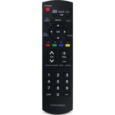 Télécommande TV Compatible avec Panasonic N2QAYB000221 (1/5)