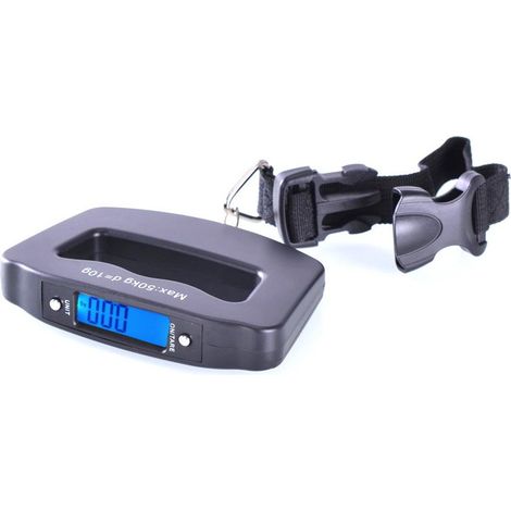 Elektronische Waage für Handgepäck bis 50 kg, tragbare Mini-Elektronikwaage mit LCD-Bildschirm, Fischwaage (1/5)