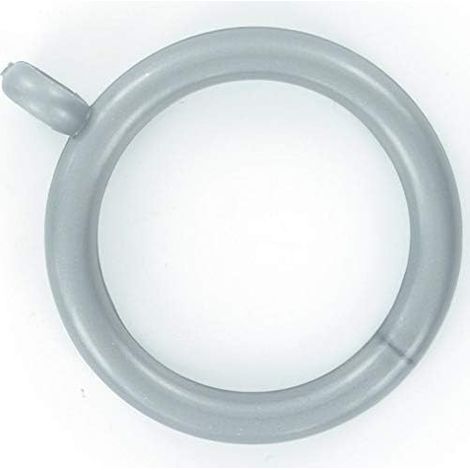 Pack of 60 grey plastic curtain rod rings – Perfect for rods up to 30 mm