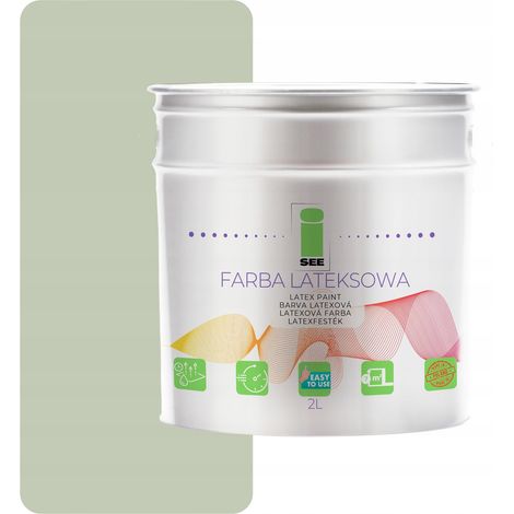 Latex-Wandfarbe für Innenräume, Grüner Tee, 2 l, Polen