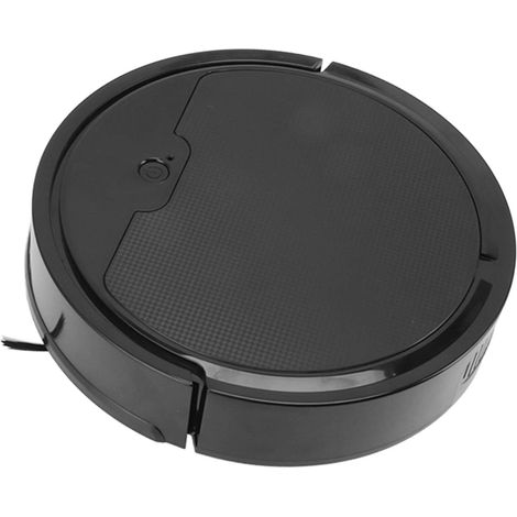 Aspirateur robot 3 en 1, chargement USB, aspiration de 1800 Pa, minuterie, fonction de lavage automatique intelligente, bac à poussière de 400 ml, noir (1/5)