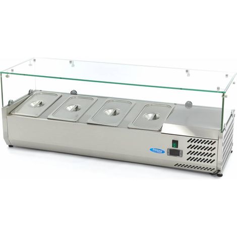 Saladette de comptoir - 120cm - 4 bacs GN 1/3 - Maxima