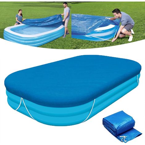 Copertura per piscina rettangolare per piscina gonfiabile rettangolare da 120 pollici x 72 pollici, copertura per piscina gonfiabile, copertura per piscina con telaio caldo antipolvere per piscine per (1/5)