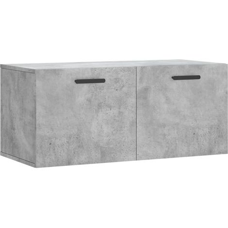 vidaXL Wandregal Beton Grau 80x36,5x35 cm aus Spanplatte