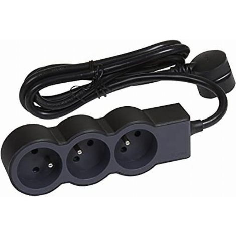 Multiprise Fb 3x2p+t Standard 1.5m 1mm² Noir - Legrand (1/4)