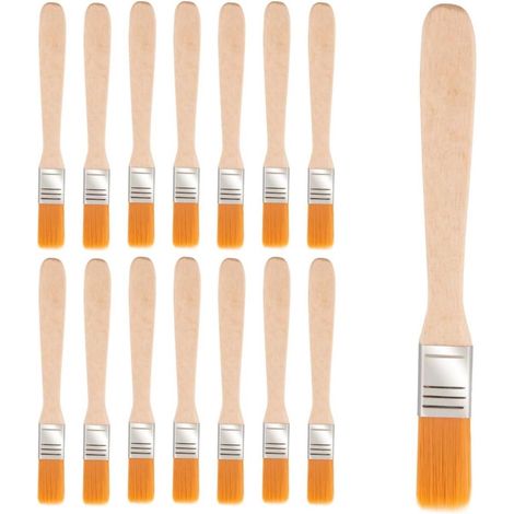 TuseRxln Ensemble de pinceaux à peinture – Pinceau à vernis – 15 pièces – Pour armoires, portes, clôtures, décoration d'œuvres d'art – Blanc (1/5)