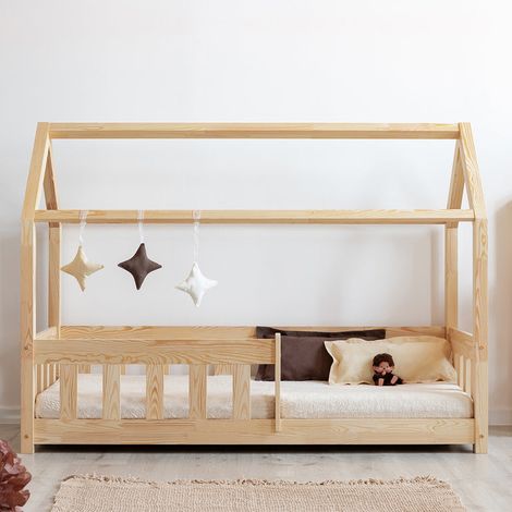 Cama cabaña 70x140 con somier Mila Madera (1/4)
