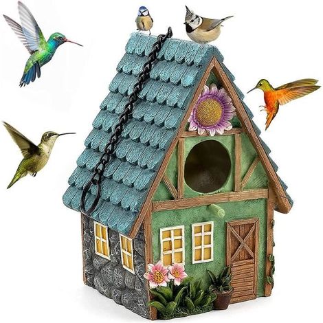 Nichoir Oiseaux Extérieur,Maison d\'oiseau Naturel Nid Suspendu,nid d\'oiseau suspendu,pour Décoration d\'intérieur et de Jardin (1/4)