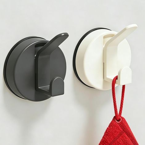 Saugnapfhaken, Handtuchhalter ohne Bohren, wiederverwendbarer Saugnapf für Bad, Dusche, Küche, Camping, Vans und Familie – ideal für Zuhause. (1/5)