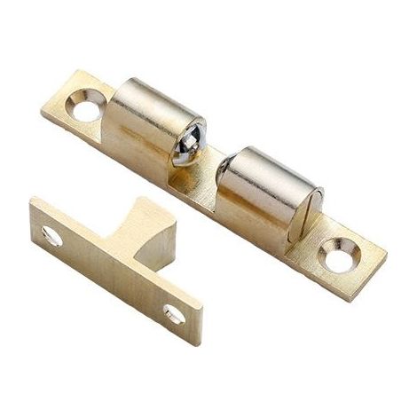 Laiton Double Loqueteau à Billes 40mm Rouleau Loquetaux Fermeture pour Placard Meubles Porte Armoire Loquet Serrure de Portiere (10 Pcs) (1/5)