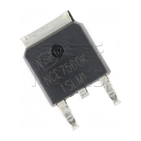 NCE NCE7560K TO-252-2 75V 60A 140W 8.5mΩ@10V N-channel MOSFET chip electronic components, 5 units available.