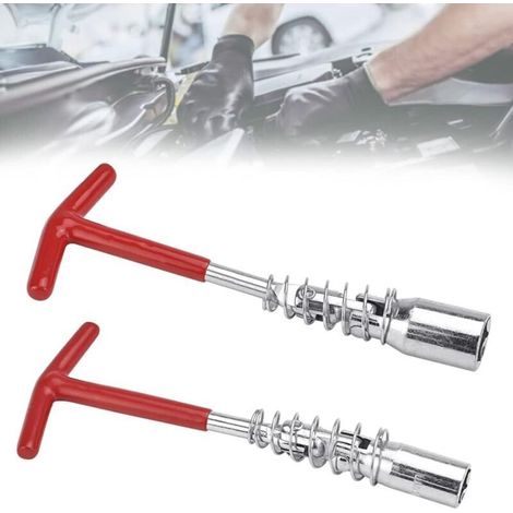 Clé À Bougie 16 mm et 21 mm pour Moto, Voiture, Tondeuse et Moteur – Lot de 2 Douilles à Bougie d’Allumage