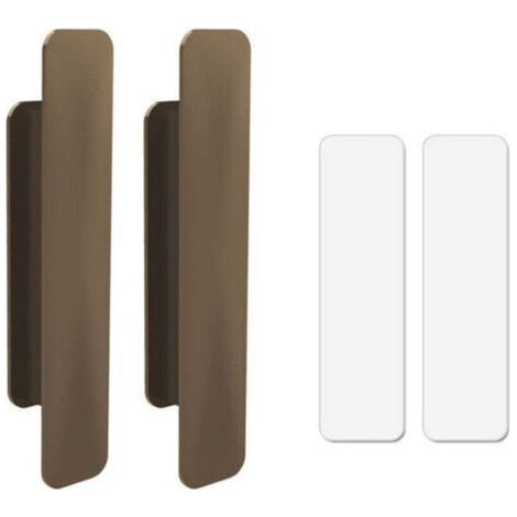 12 Pi��ces Poign��e Porte En Plastique,Poign��es de Auto-Adh��sives,Poign��e De Porte Collante,pour Porte Fen��tre,Tiroir,Armoire,R��frig��rateur,Coller Sur les Poign��es pour Portes en Verre (Brun)