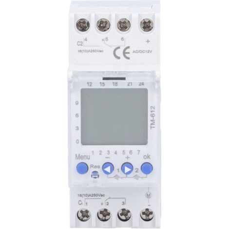 Commutateur de contrôle de l'heure Intelligent Power Rail Timer tm612 2‑output DC12V (1/5)