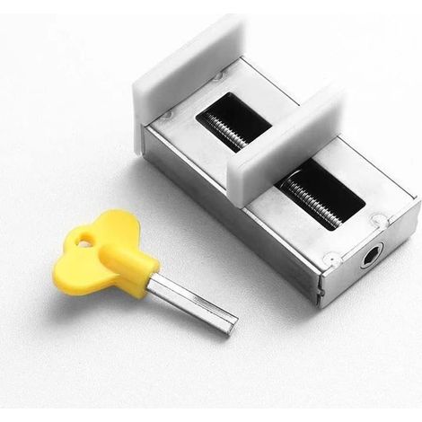 Butée de verrouillage de fenêtre de porte coulissante épaisse réglable, sécurité antivol, sécurité enfant, rails libres en plastique, acier et aluminium, limite de fenêtre, porte antidérapante.