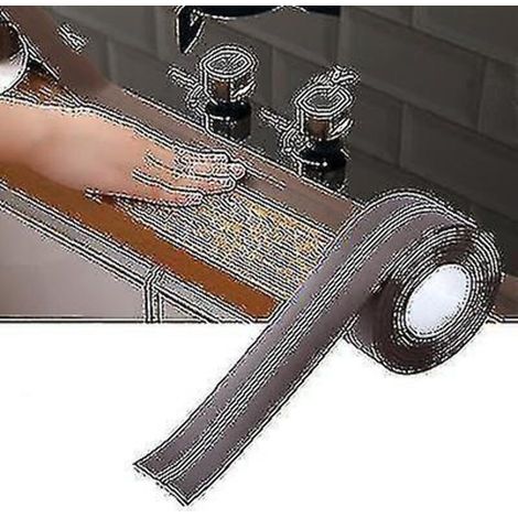 Wasserdichtes und schimmelresistentes Dichtungsband für Heimwerkerprojekte, ideal für Tapeten, Küchen und PVC-Böden – 2,2 cm x 320 cm – Braun (1/5)