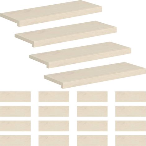 Nez de marche 20 pièces 80 x 25 x 2 cm Blanc vidaXL