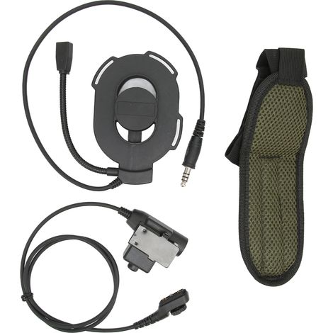 Casque militaire unilatéral U94 PTT robuste pour moto, compatible Hytera PD‑780 PD‑785 PD‑788 PD‑780G, noir. (1/5)
