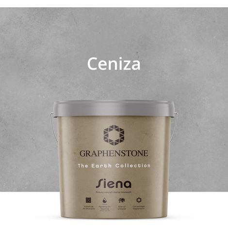 Pintura Ecológica INTERIOR Efecto LIMEWASH Base Cal SIENA Color CENIZA 12L