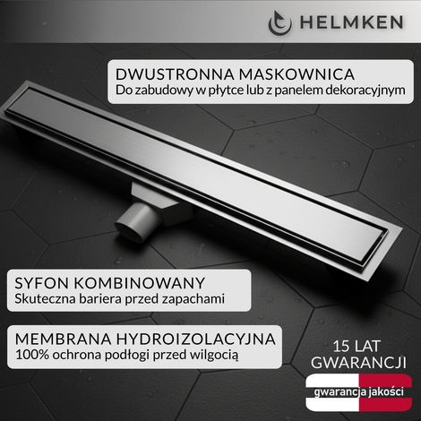 Helmken 37201701 Linienablauf, 700 x 70 mm, Chrom (1/5)
