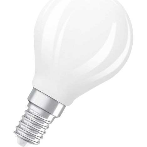 OSRAM Lampe LED  Superstar P40 Globe Filament dimmable, 2700 K blanc chaud, 3,4 W, E14, dépolie, 470 lm, 15 000 h, pour luminaires de table et suspendus, non éblouissante (1/4)