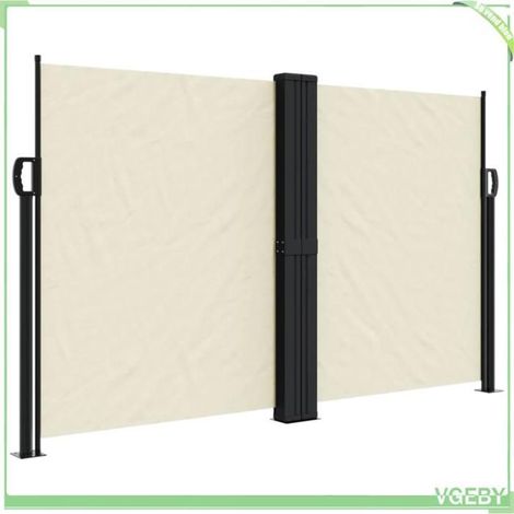 Auvent latéral rétractable - FAFEICY - 4004610 - Crème - 140 x 600 cm - Résistant eau & anti-UV (1/5)