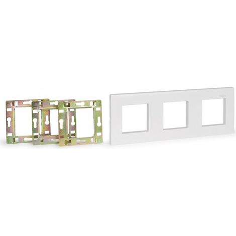 Fonestar WP-220MCH – Rahmen und Gehäuse zur Installation in einer Standard-Elektrodose in Europa – dreifach