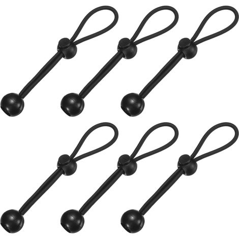 Lot de 6 tendeurs élastiques universels à boule - 15 cm - Pour stores enrouleurs extérieurs, tentes, auvents, bâches (1/5)