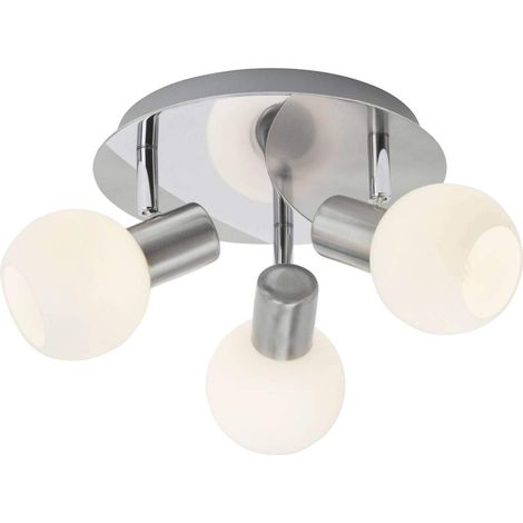 Plafonnier 3 Lampes Métal/Verre Multicolore 22 x 22 x 15 cm (1/5)