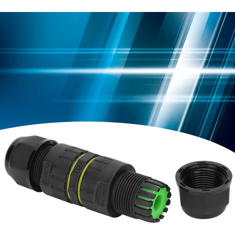Connecteur de Câble Électrique Étanche IP68 M16-3P pour Extérieur, 0.5‑1.5 mm², 3‑7 mm, 3 Fils