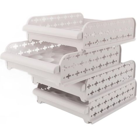 Réfrigérateur compact Ove – 4 bacs en PC transparents, rangement vertical pour cuisine ou domicile, 4 niveaux réglables (1/5)
