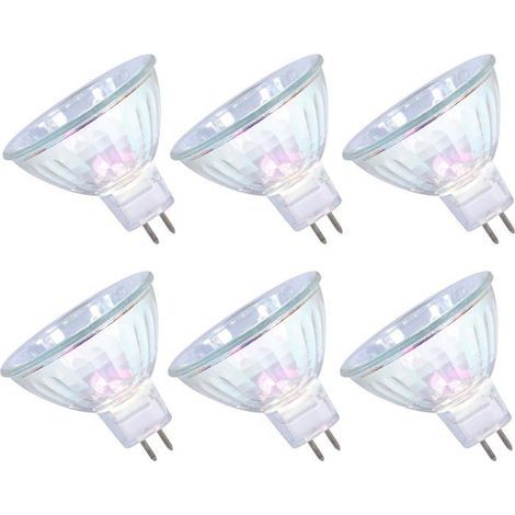 Halogenlampen MR16 50 W 12 V GU5.3, dimmbar, warmweiß 3000 K, 2-Pin-Sockel, 6er-Pack (1/4)