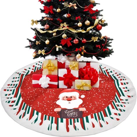 Jupe de sapin de Noël 78 cm, couverture de sapin de Noël, tapis de sapin de Noël, décorations pour fêtes de Noël (1/5)