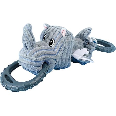 Rhinoceros Peluche Jouet pour chien – résistant aux morsures et sonore – pour réduction du stress et jeu interactif (1/5)