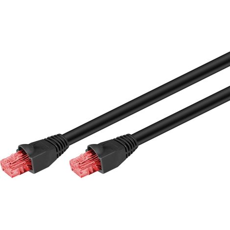 Wentronic Goobay 55434 - Cable de red para exteriores (cat. 6, UUTP, 20 m, cobre y revestimiento exterior de polietileno), color negro