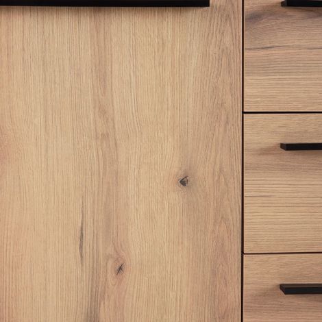 Mömax Sideboard Adriano Schwarz/Eichefarben (1/5)