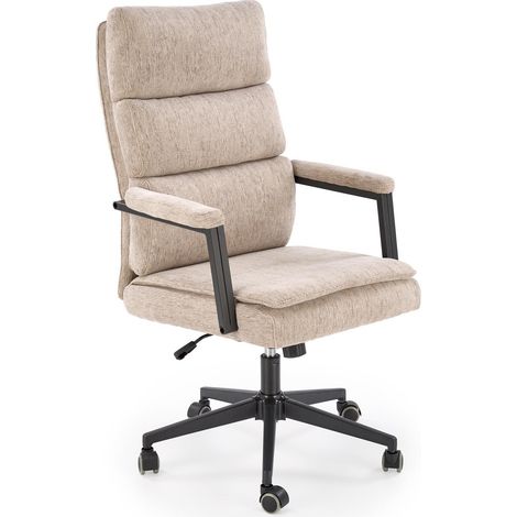 Silla de oficina Houston 1834, Beige, 104x65x50cm, Con reposabrazos, Con ruedas, Mecanismo de la silla: Inclinación