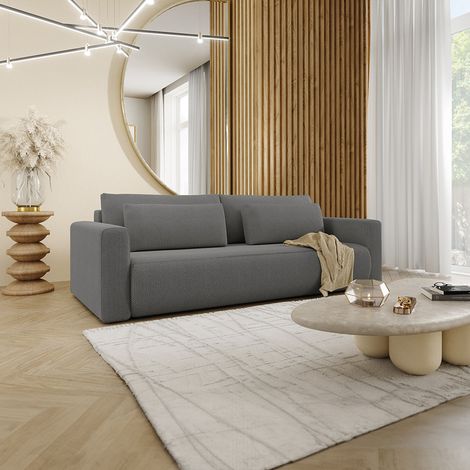 3-Sitzer-Sofabett mit Truhe Evy Grau (1/5)