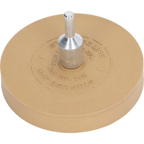 8,9 cm (3,5 Zoll) Gummirad zum pneumatischen Entfernen von Klebstoffen und Vinylgrafiken, 4000 U/min (1/5)
