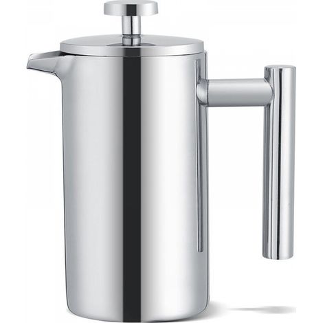 Cafetière à presse française en acier inoxydable 350 ml, cafetière à presse française avec triple filtre (1/5)