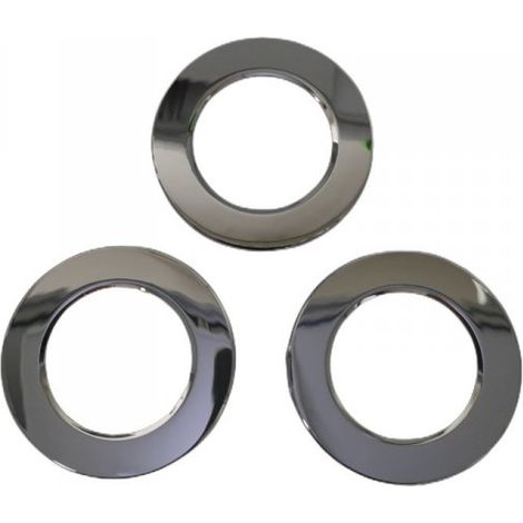 3 Pezzi Coperchi Rotondi Argento Cromato Per Faretti Led FP8705W