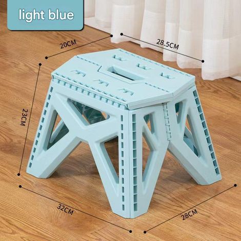 Tabouret pliable et multifonctionnel, portable, de camping, sûr robuste avec poignée pour cuisine,salle de bain et jardin (hauteur 23,5 cm) (1/5)