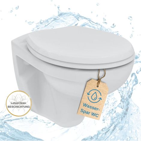 Ideal Standard Eurovit Hänge WC spülrandlos Tiefspüler WC Sitz mit Absenkautomatik Set (1/4)