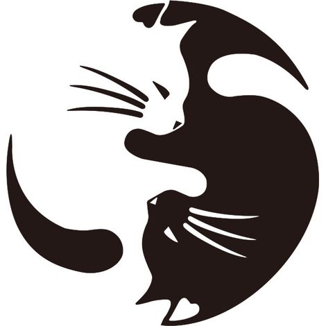 BEBUSINGOTO Vinyl-Aufkleber für Katzenliebhaber, für Auto, Wand, Laptop, 2 Stück (1/5)